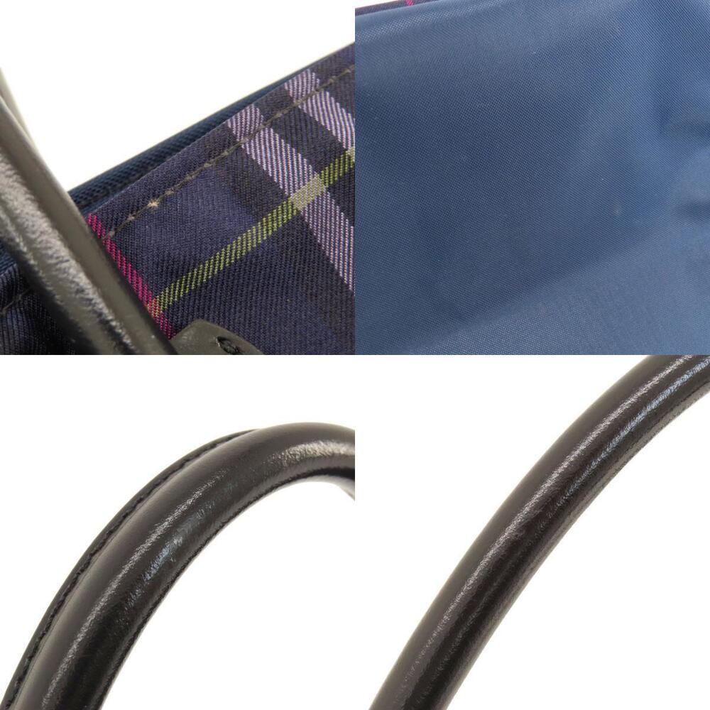 Burberry Canvas Handbag Label Blue Check - Picture 9 of 11